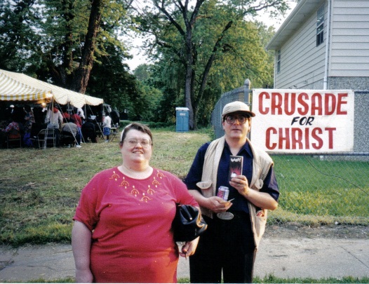 Missionary ken & ruth Soul Winning at a crusade for christ event